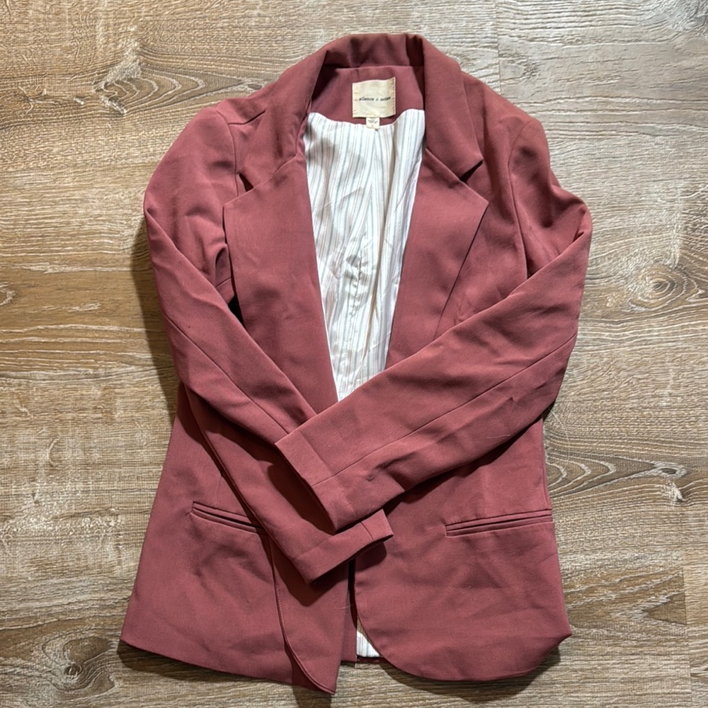 H&M Pink Corduroy Blazer Relaxed Fit - Picture 2 of 5